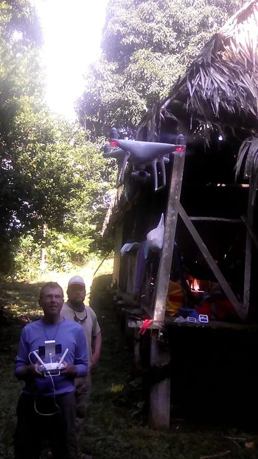 Tomando imagenes con un dron