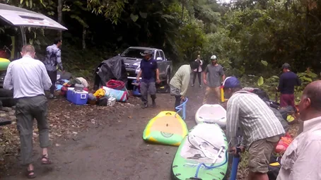 Alistandonos para navegar en Paddle boards
